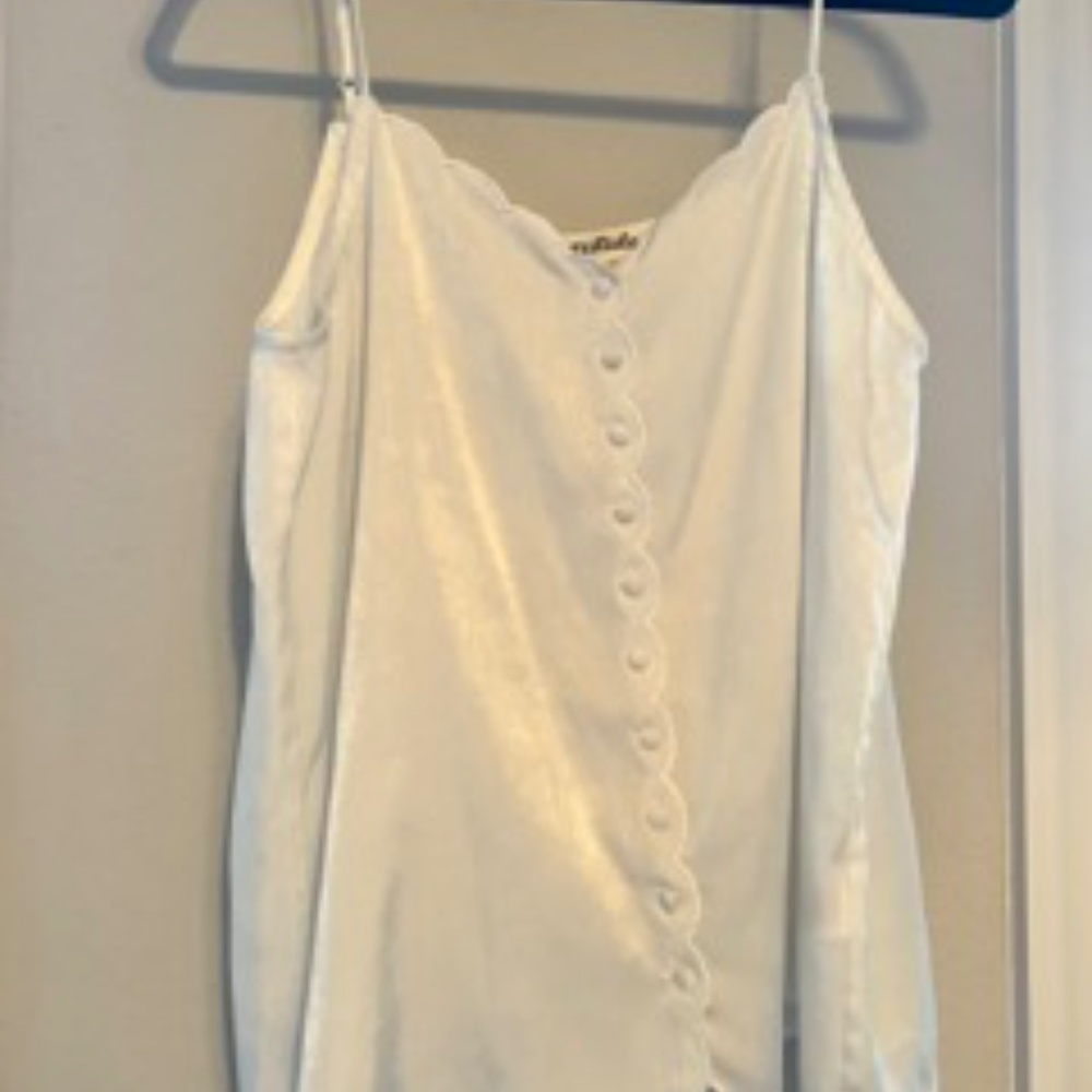White satin tank